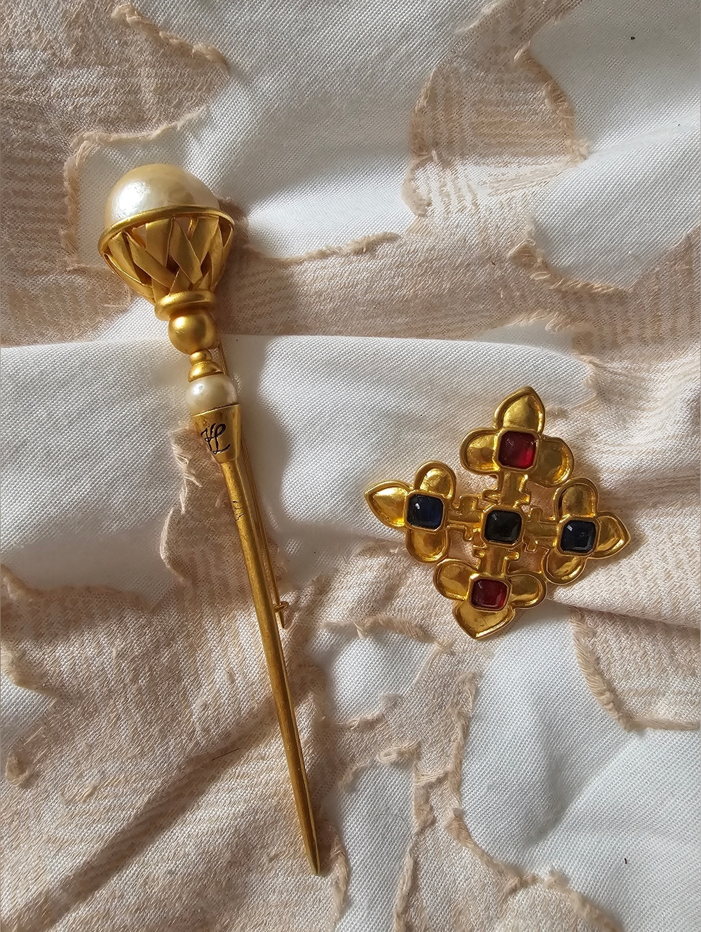 Karl LAGERFELD 1990s: 2 Brooches